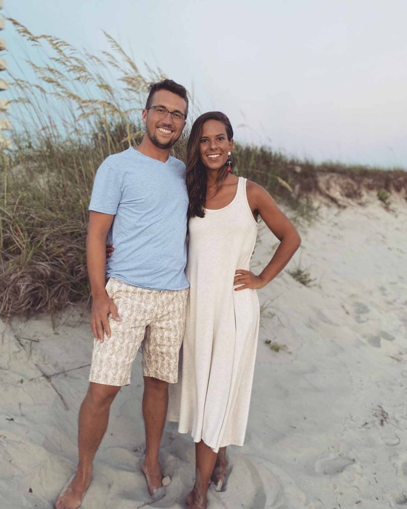 portrait of dr layne veneri, a dentist at summit family dentistry in denver north carolina, and his wife